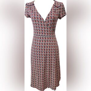 BODEN Geometric Patterned Wrap Dress